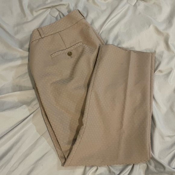 Banana Republic Hampton Fit Beige Trousers Pants Women’s 12P - Picture 2 of 6